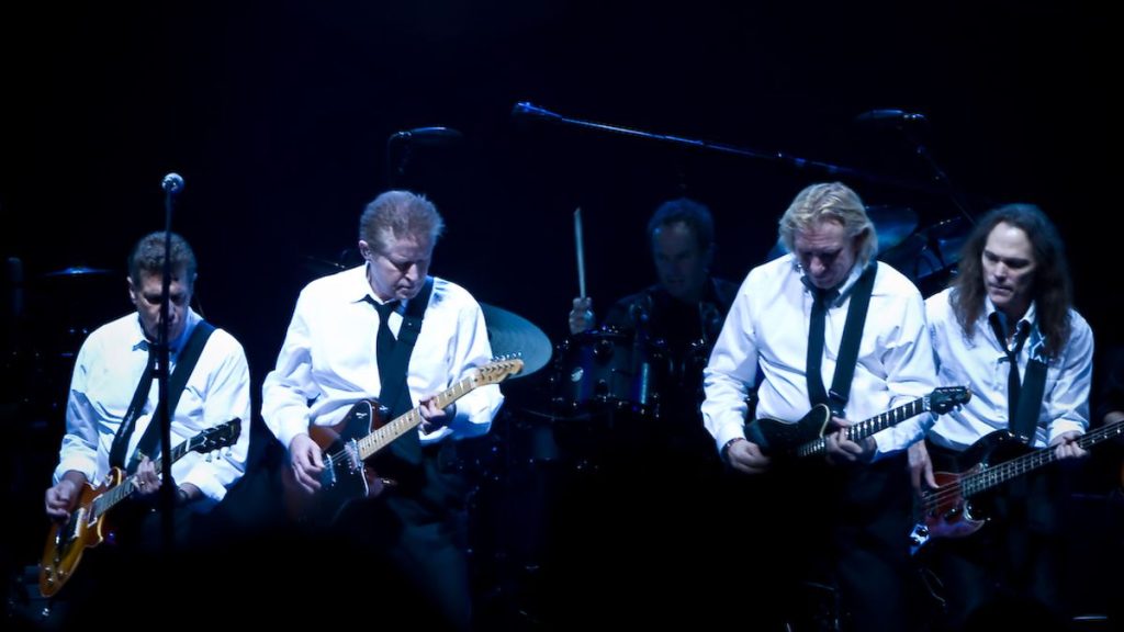 Eagles performing at FireAid benefit concert