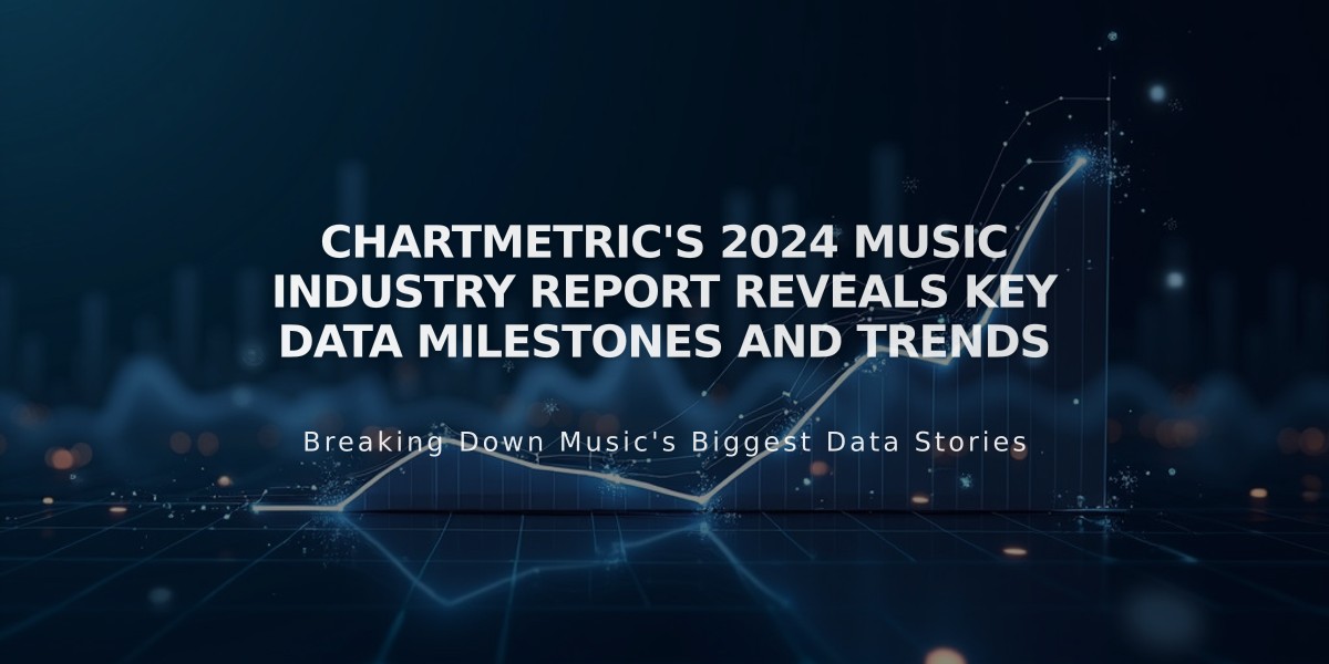 Chartmetric's 2024 Music Industry Report Reveals Key Data Milestones and Trends