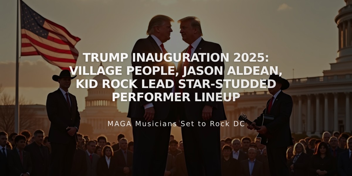 Trump Inauguration 2025: Village People, Jason Aldean, Kid Rock Lead Star-Studded Performer Lineup