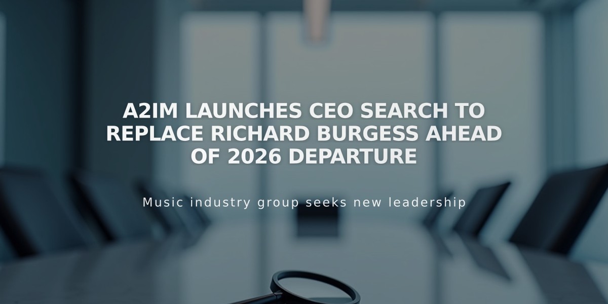 A2IM Launches CEO Search to Replace Richard Burgess Ahead of 2026 Departure