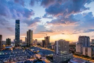 Vietnam or Philippines urban skyline