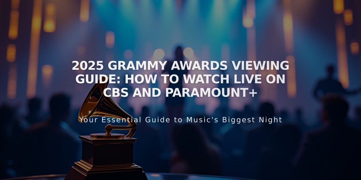 2025 Grammy Awards Viewing Guide: How to Watch Live on CBS and Paramount+