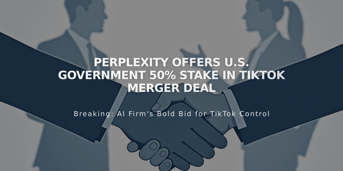 Perplexity Offers U.S. Government 50% Stake in TikTok Merger Deal