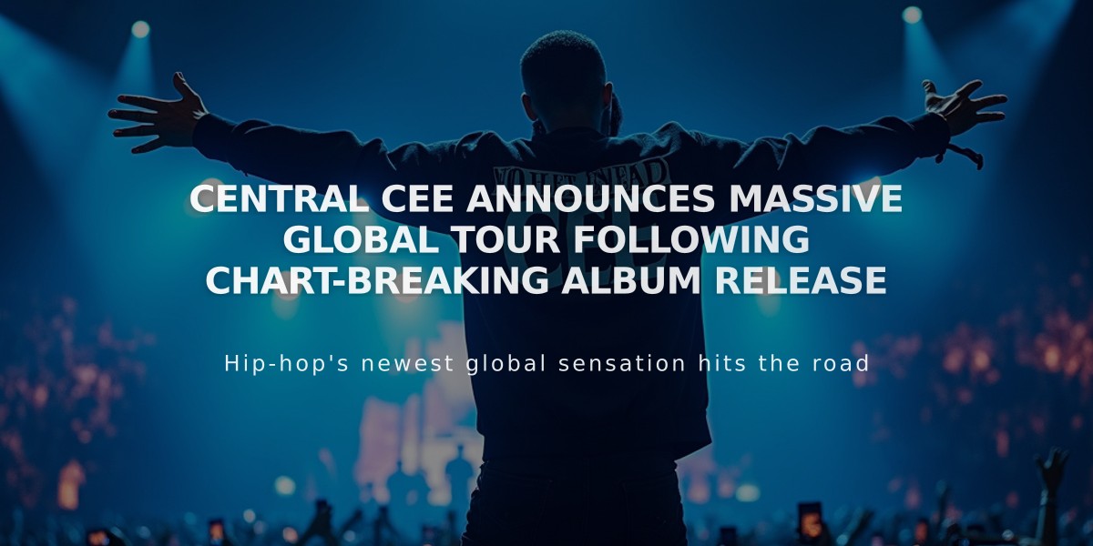 Central Cee Announces Massive Global Tour Following Chart-Breaking Album Release