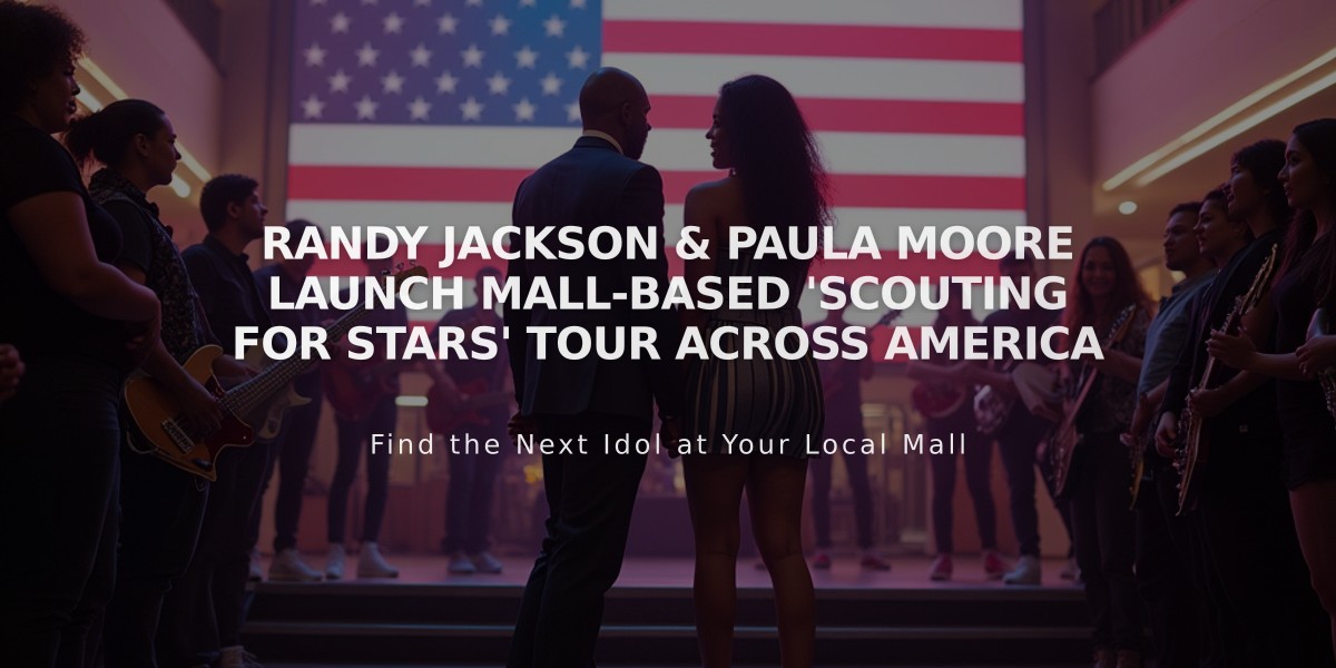 Randy Jackson & Paula Moore Launch Mall-Based 'Scouting for Stars' Tour Across America