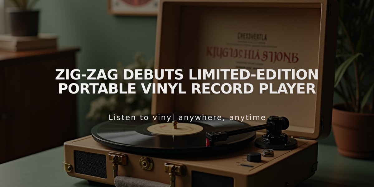 Zig-Zag Debuts Limited-Edition Portable Vinyl Record Player