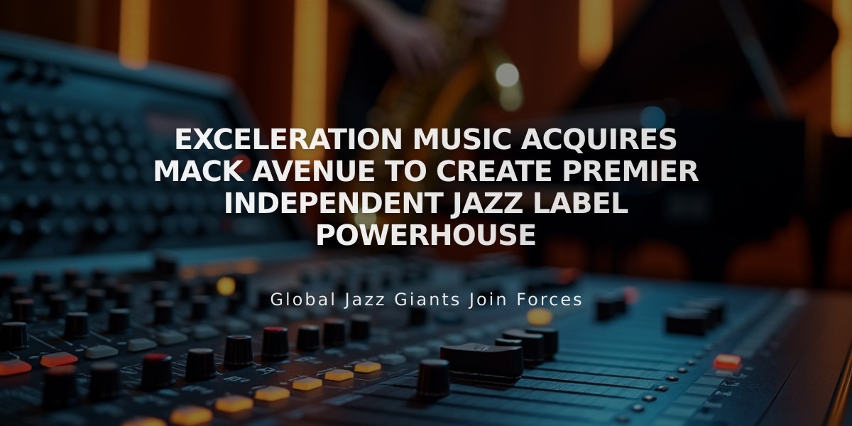 Exceleration Music Acquires Mack Avenue to Create Premier Independent Jazz Label Powerhouse