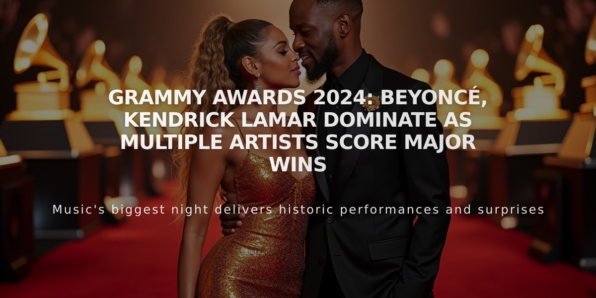 Grammy Awards 2024: Beyoncé, Kendrick Lamar Dominate as Multiple Artists Score Major Wins