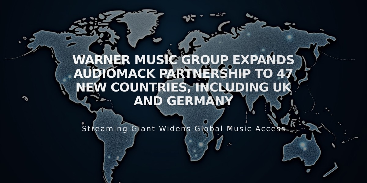 Warner Music Group Expands Audiomack Partnership to 47 New Countries, Including UK and Germany