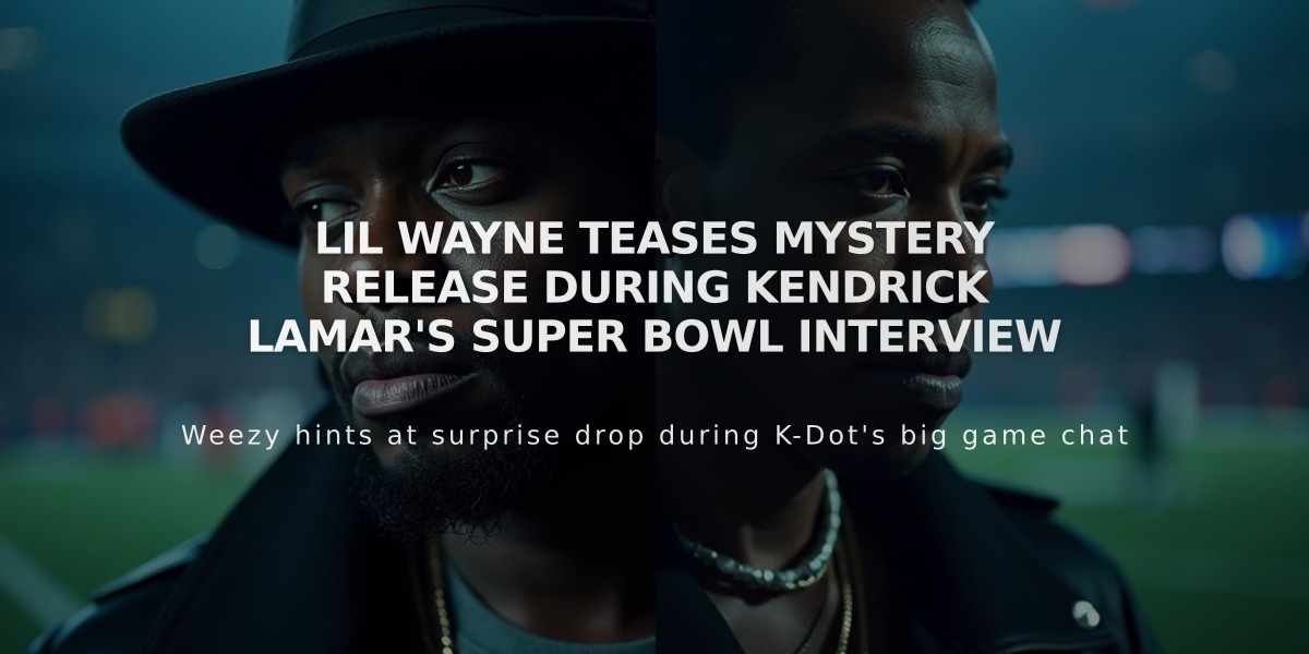 Lil Wayne Teases Mystery Release During Kendrick Lamar's Super Bowl Interview