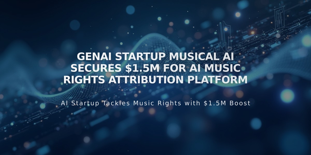 GenAI Startup Musical AI Secures $1.5M for AI Music Rights Attribution Platform