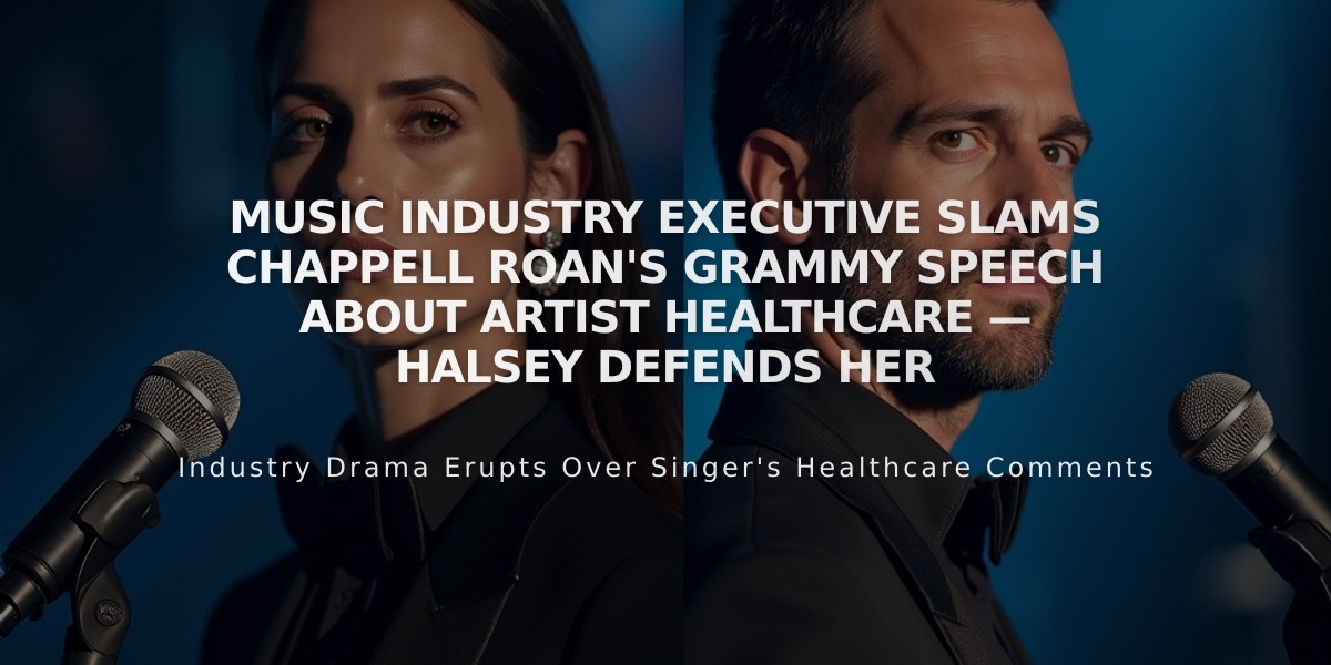 Music Industry Executive Slams Chappell Roan's Grammy Speech About Artist Healthcare — Halsey Defends Her