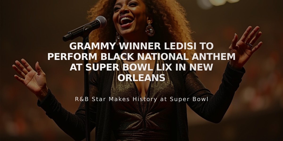 Grammy Winner Ledisi to Perform Black National Anthem at Super Bowl LIX in New Orleans