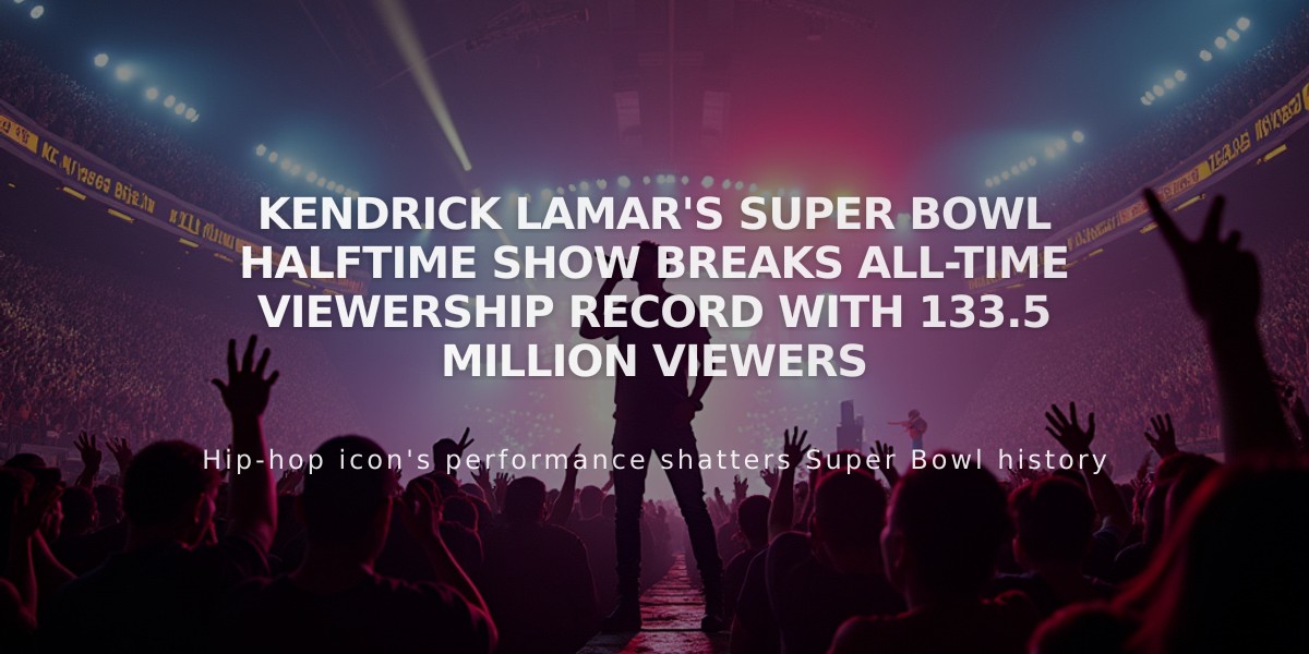 Kendrick Lamar's Super Bowl Halftime Show Breaks All-Time Viewership Record With 133.5 Million Viewers