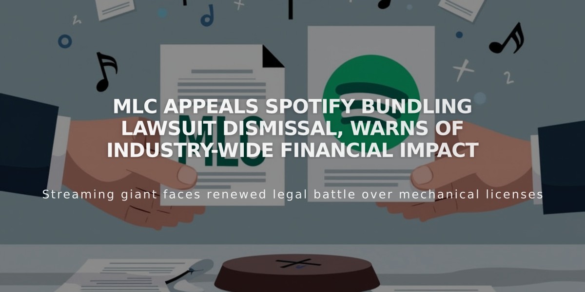 MLC Appeals Spotify Bundling Lawsuit Dismissal, Warns of Industry-Wide Financial Impact