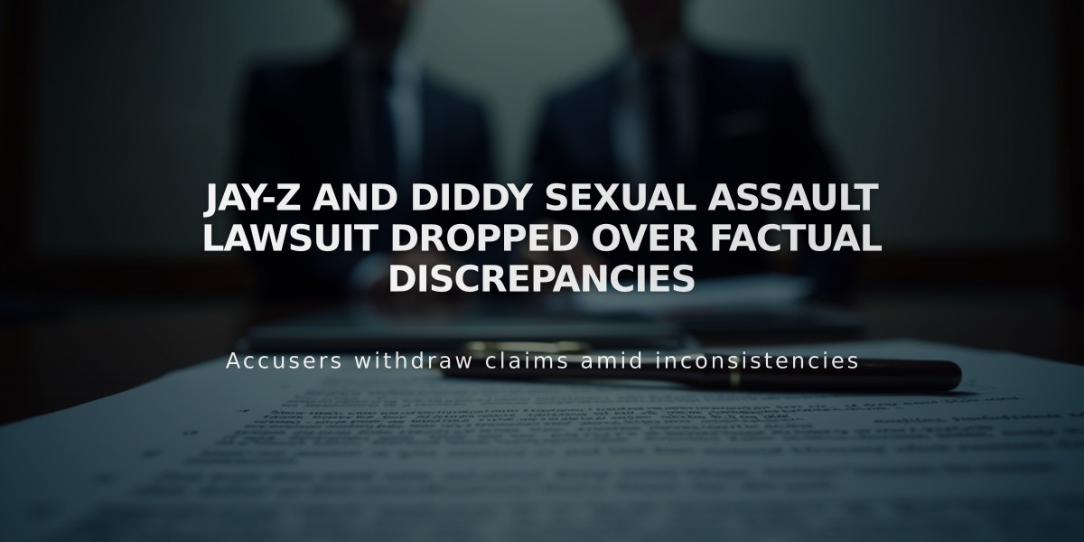 Jay-Z and Diddy Sexual Assault Lawsuit Dropped Over Factual Discrepancies