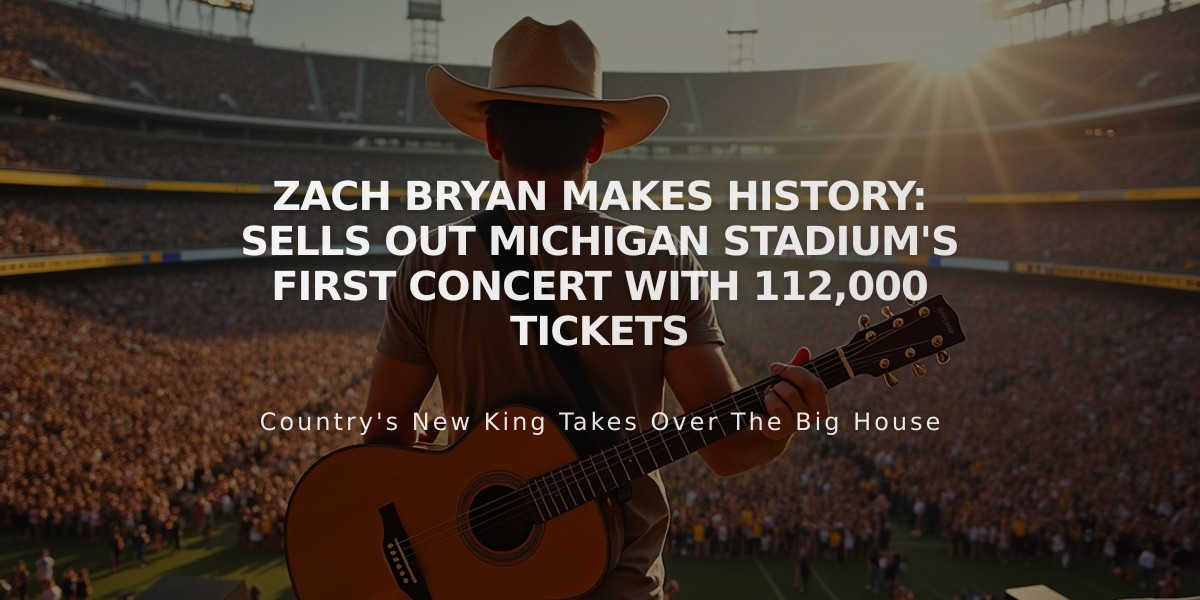 Zach Bryan Makes History: Sells Out Michigan Stadium's First Concert with 112,000 Tickets