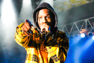 ASAP Rocky points at camera, courtroom