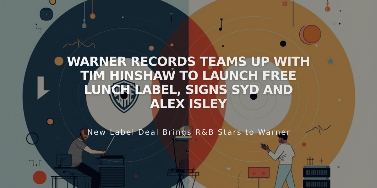 Warner Records Teams Up with Tim Hinshaw to Launch Free Lunch Label, Signs Syd and Alex Isley