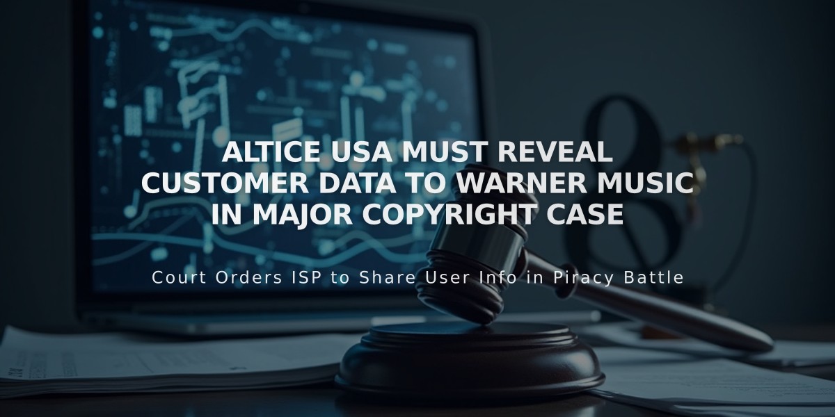 Altice USA Must Reveal Customer Data to Warner Music in Major Copyright Case