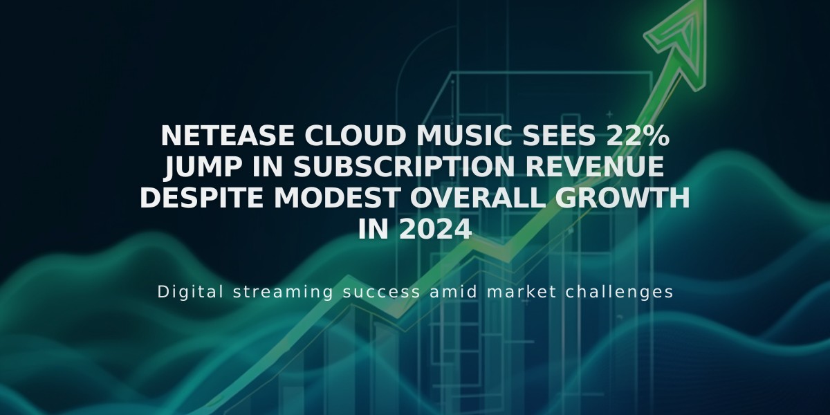 NetEase Cloud Music Sees 22% Jump in Subscription Revenue Despite Modest Overall Growth in 2024