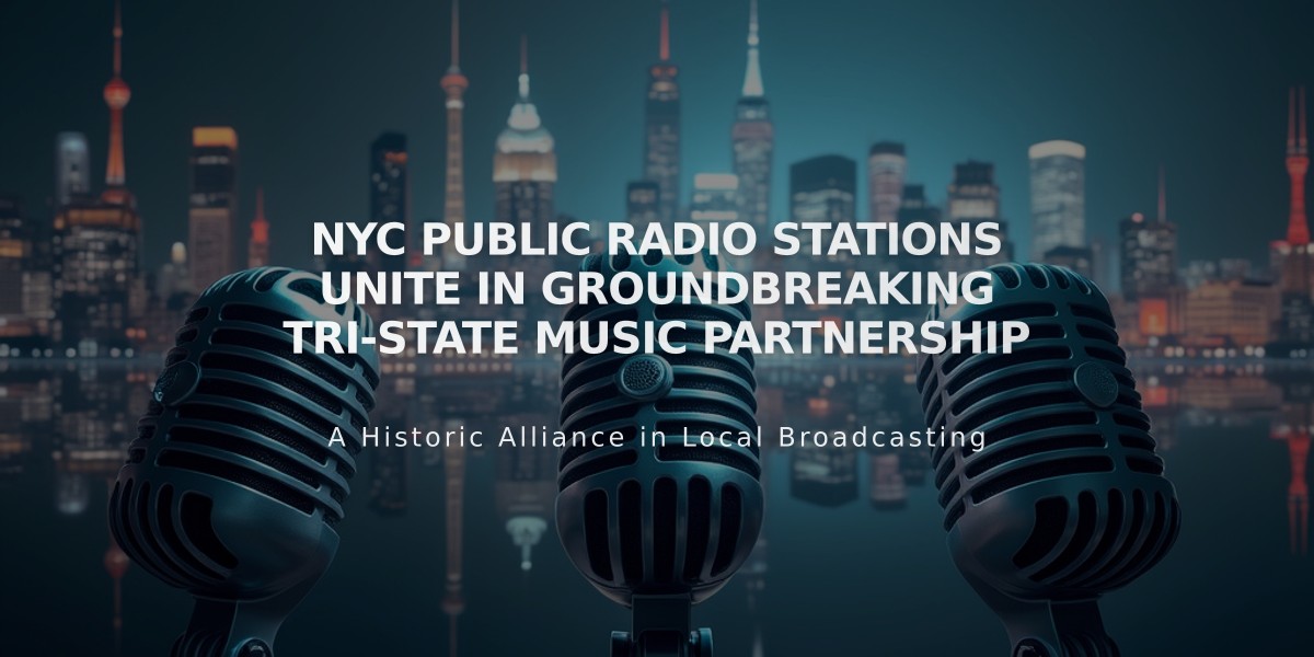 NYC Public Radio Stations Unite in Groundbreaking Tri-State Music Partnership