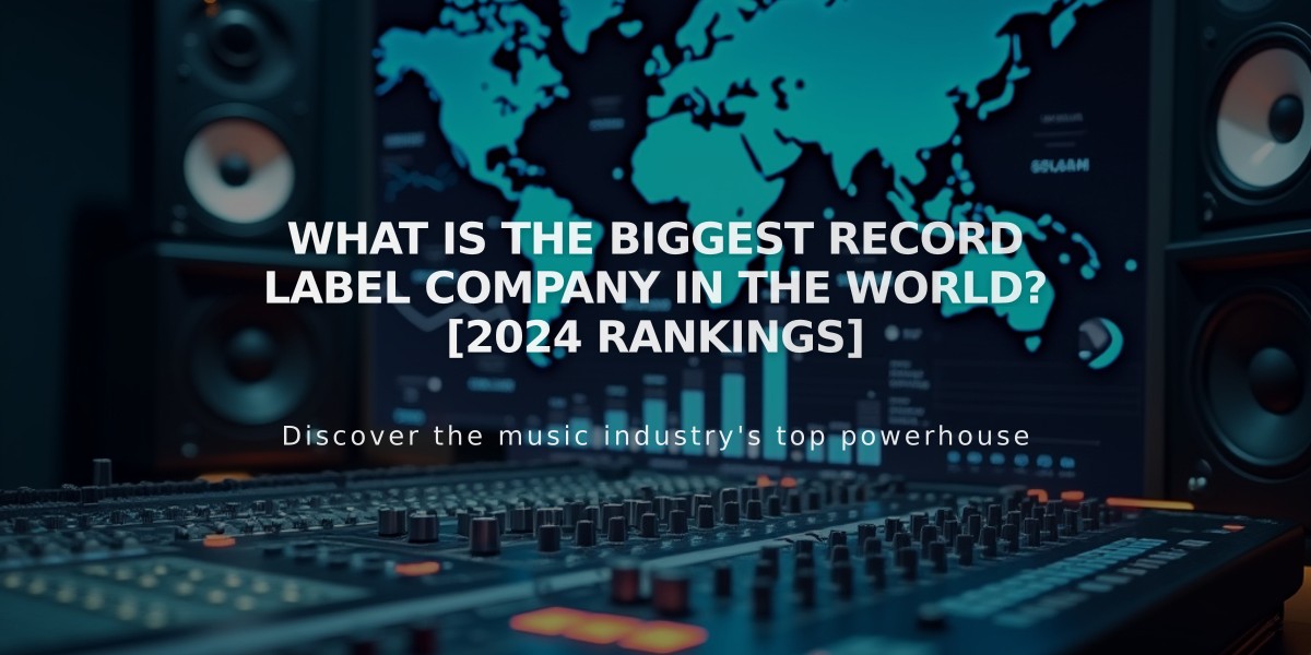 What Is The Biggest Record Label Company In The World? [2024 Rankings]