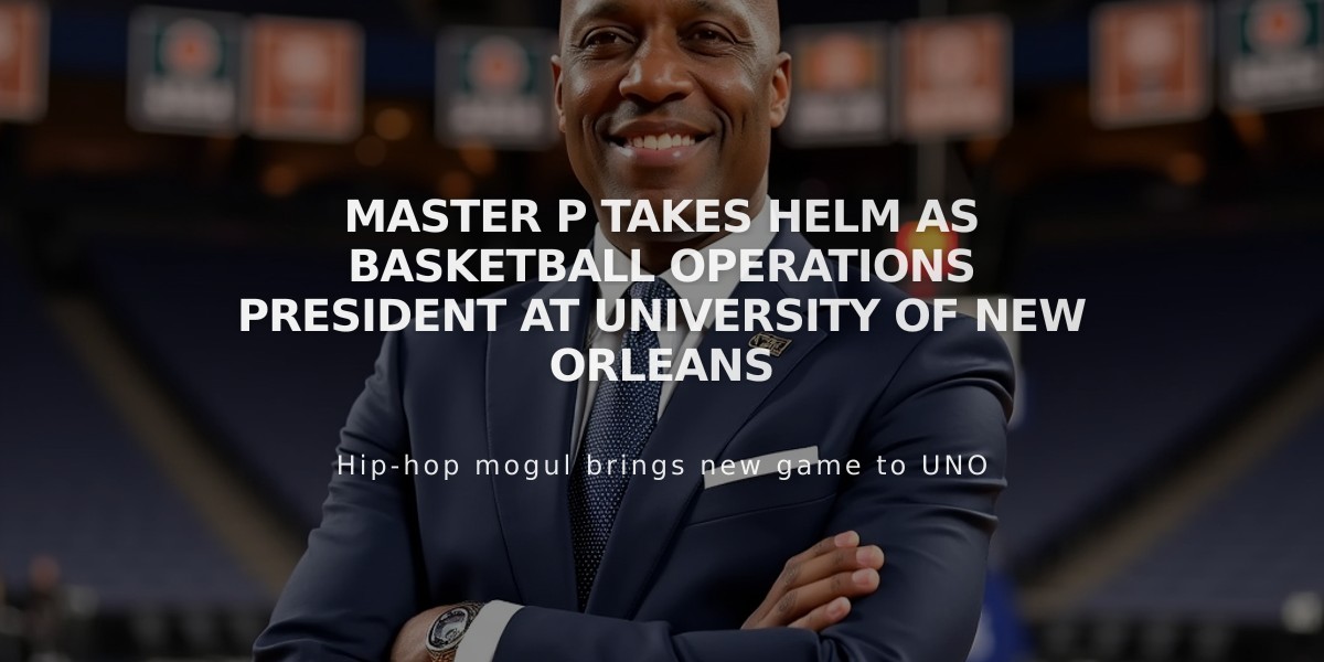 Master P Takes Helm as Basketball Operations President at University of New Orleans