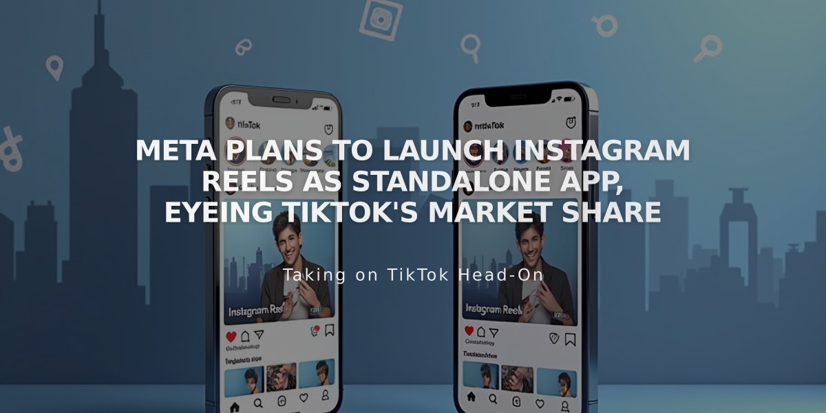 Meta Plans to Launch Instagram Reels as Standalone App, Eyeing TikTok's Market Share