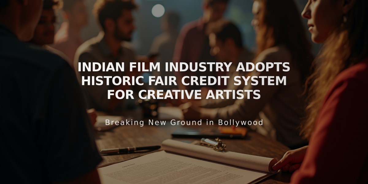 Indian Film Industry Adopts Historic Fair Credit System for Creative Artists