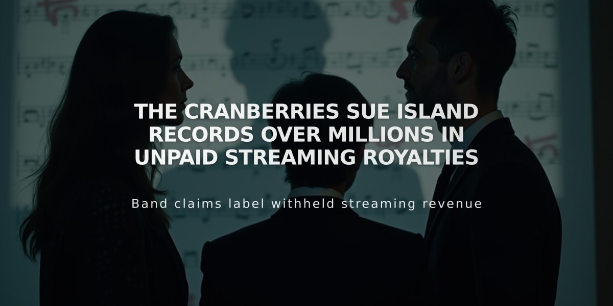 The Cranberries Sue Island Records Over Millions in Unpaid Streaming Royalties