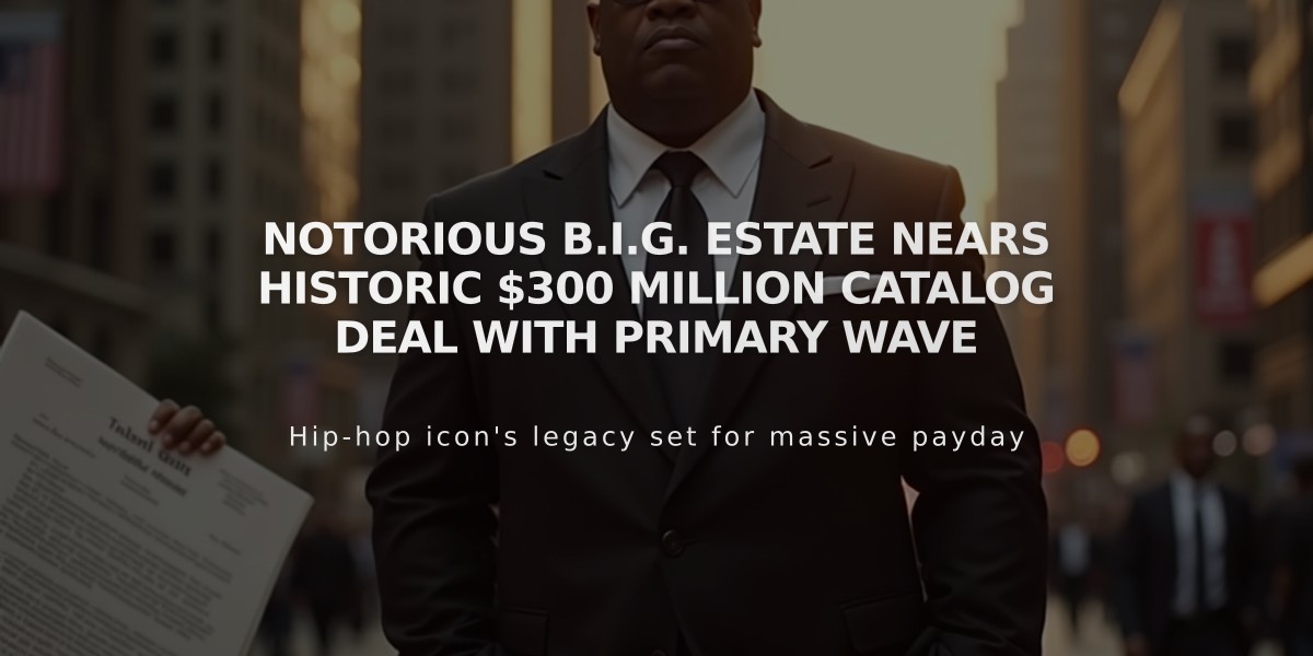 Notorious B.I.G. Estate Nears Historic $300 Million Catalog Deal with Primary Wave