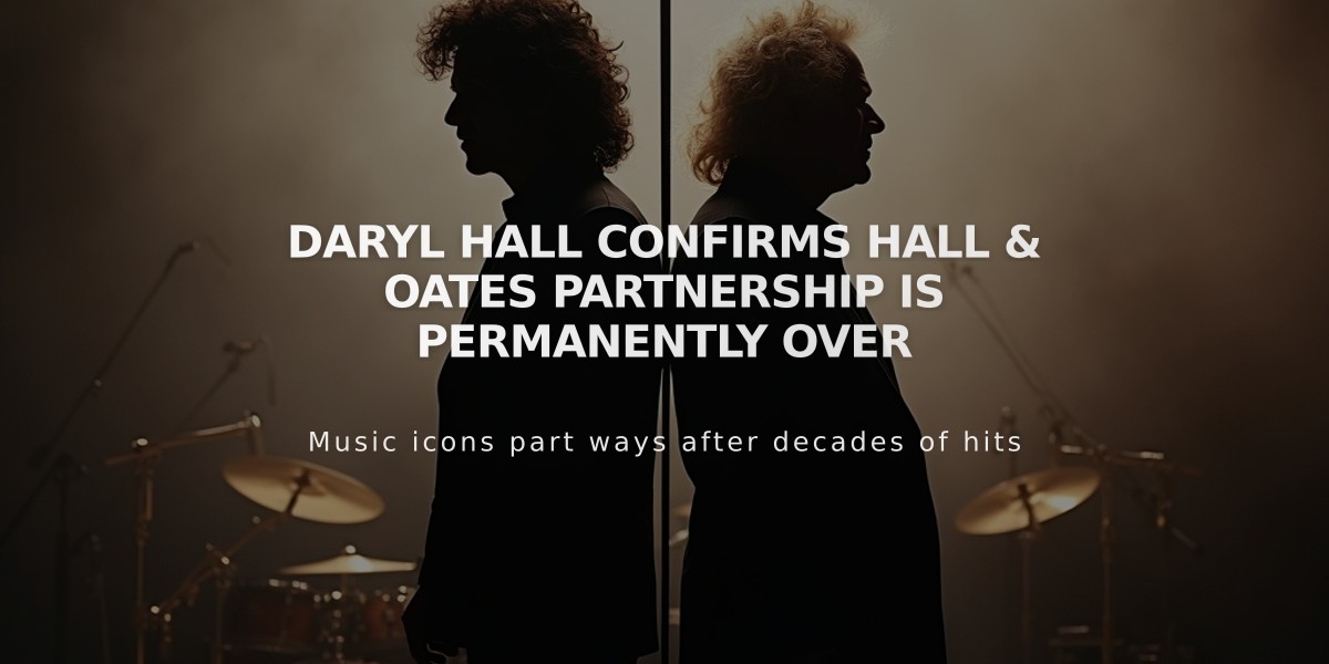 Daryl Hall Confirms Hall & Oates Partnership Is Permanently Over