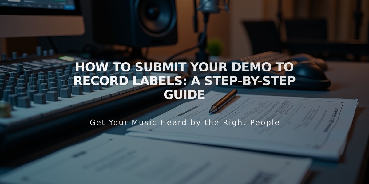 How to Submit Your Demo to Record Labels: A Step-by-Step Guide