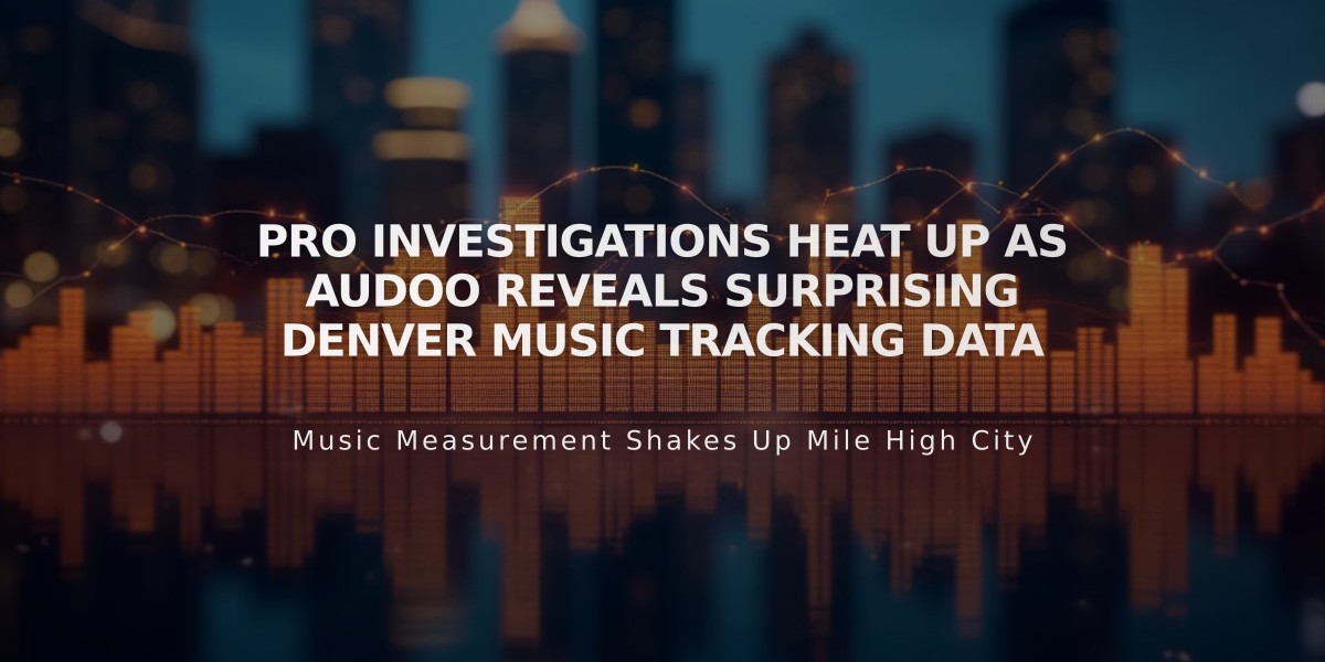 PRO Investigations Heat Up as Audoo Reveals Surprising Denver Music Tracking Data