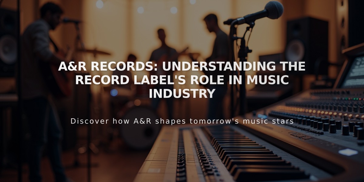 A&R Records: Understanding the Record Label's Role in Music Industry