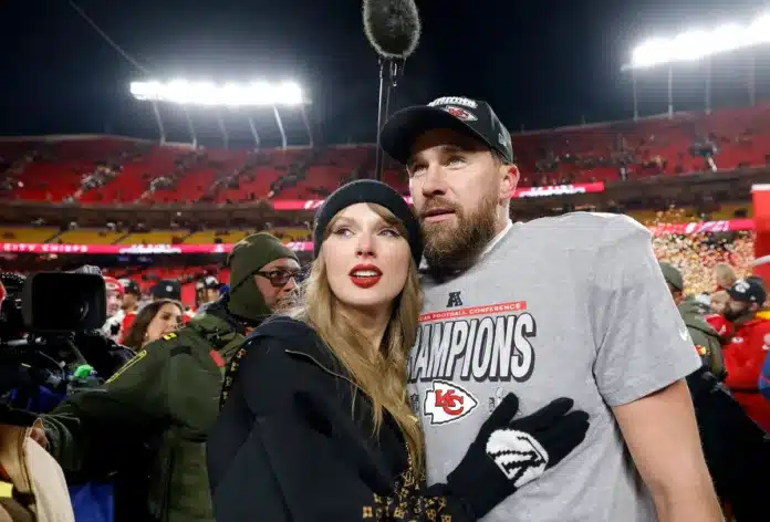 Taylor Swift, Travis Kelce at Super Bowl