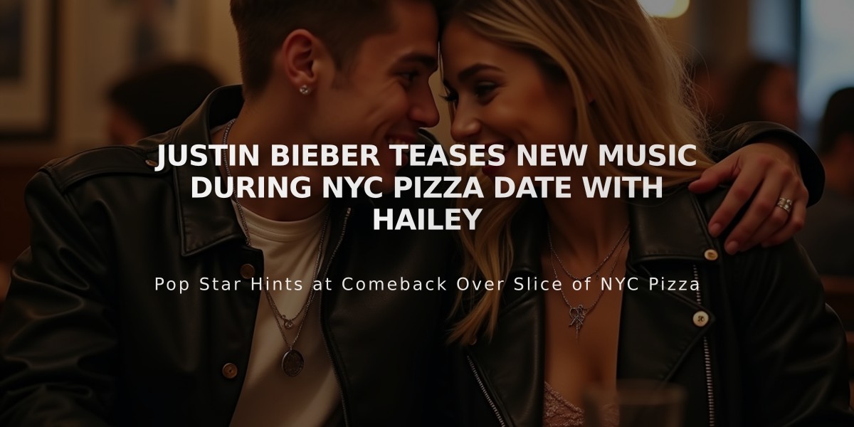 Justin Bieber Teases New Music During NYC Pizza Date with Hailey