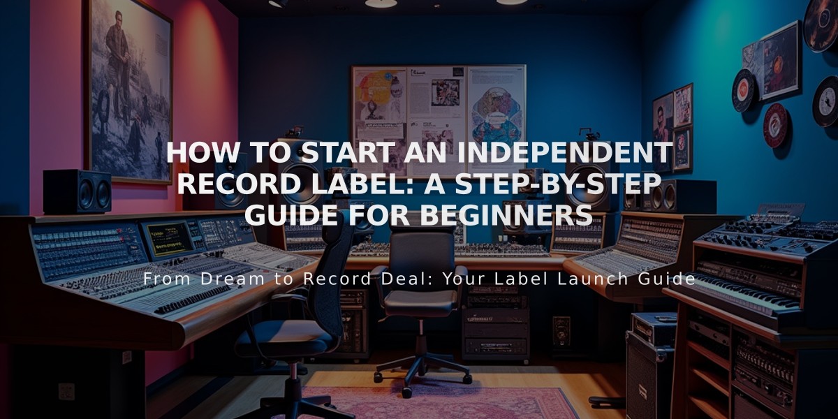 How to Start an Independent Record Label: A Step-by-Step Guide for Beginners